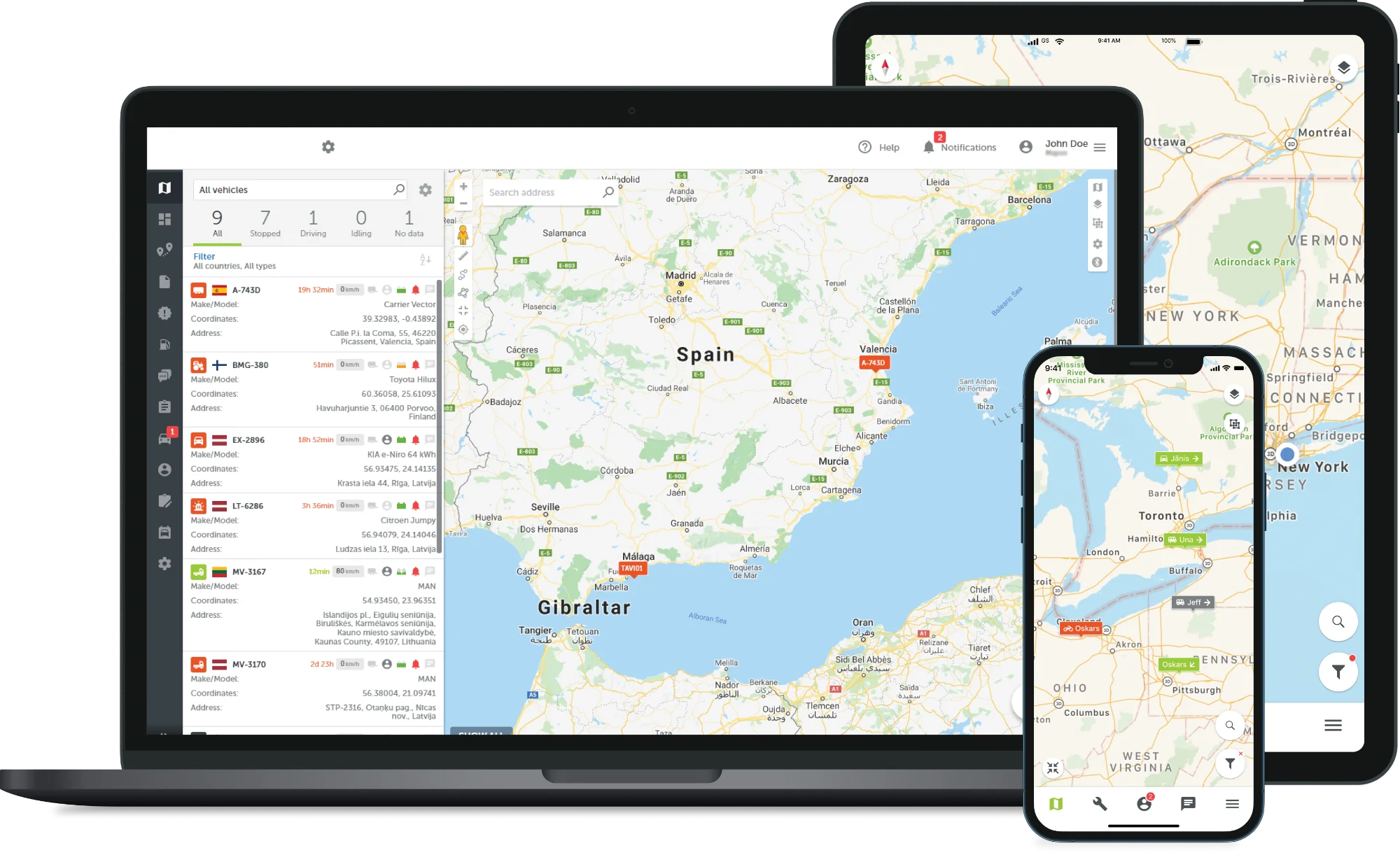 Piramis Platform su diversi dispositivi